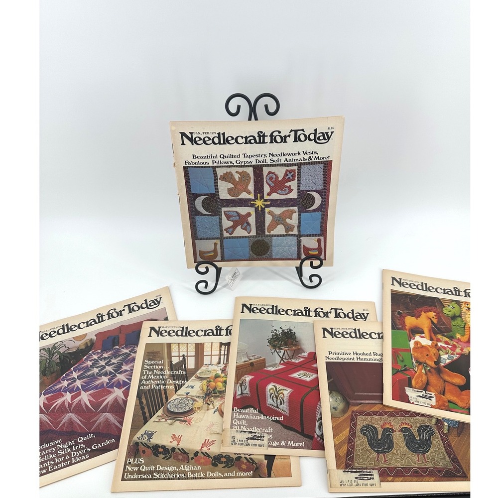 Needlecraft for Today Magazine 1979 Full Yr 6 Issues Vintage Patterns Retro MCM